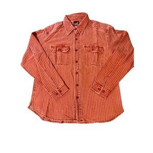 Weekendz off long sleeve button-up barn cinnamon shirt jacket L